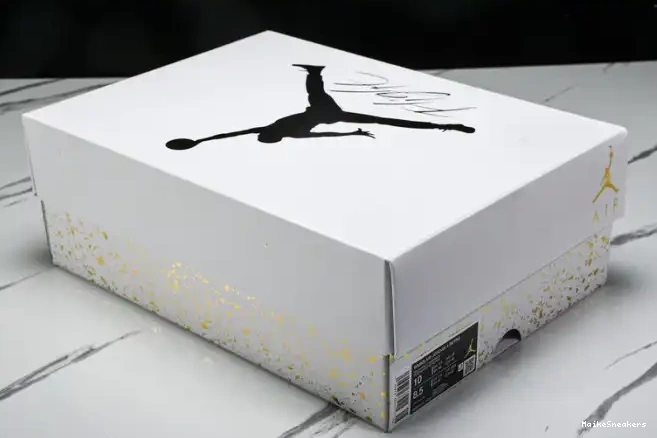 MaikeSneakers Gold Metallic Jordan 4 Retro AQ9129-170 0426